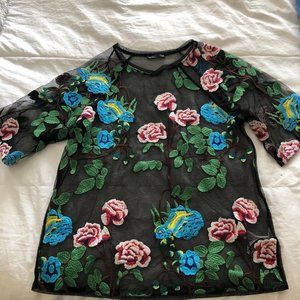 Mesh Flowered Zara Top